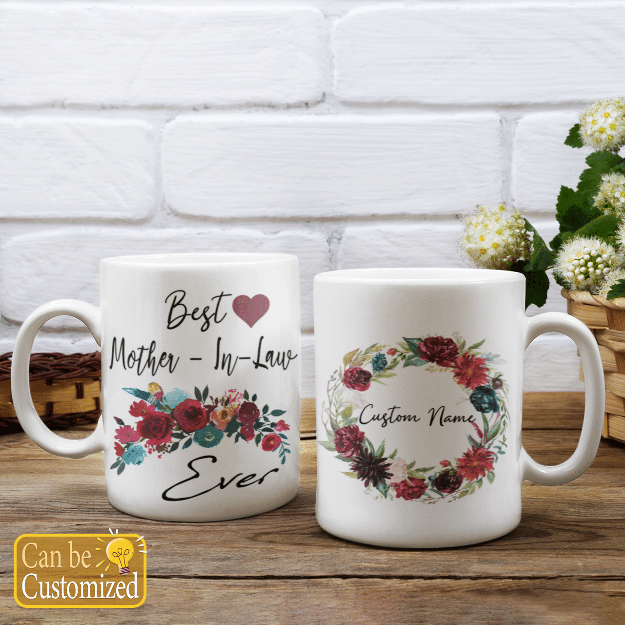 Best Mother In Law Custom Name Mug