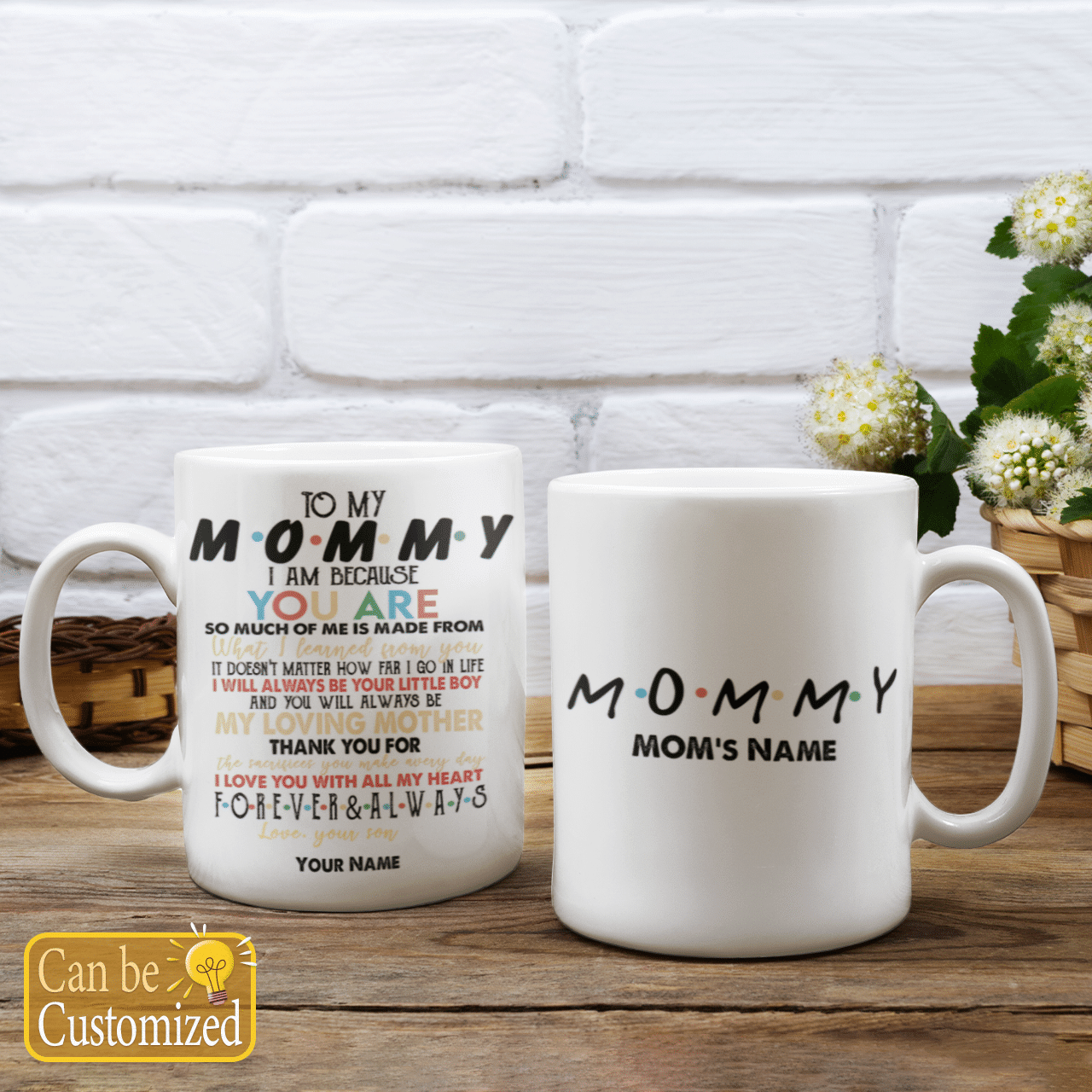 To My Mommy Custom Name Mug From Son FRIENDS Style