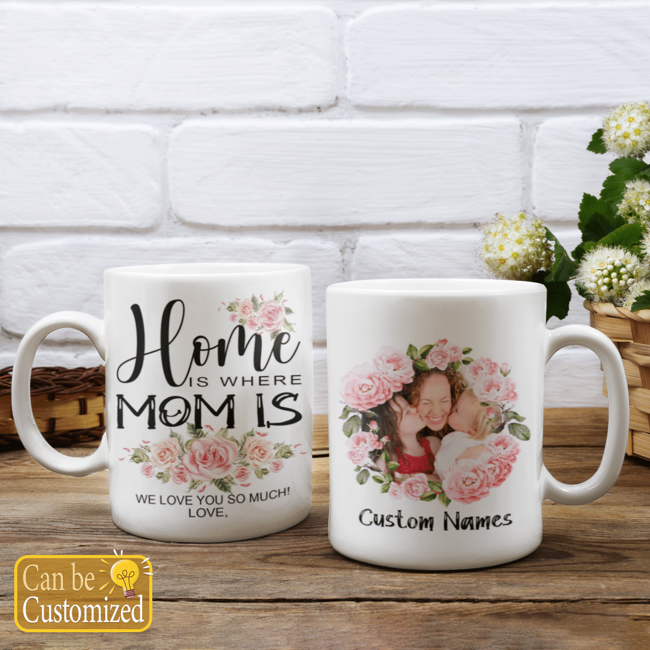 Personalized Gift For Mom Home Is Where Mom Is Mug Custom Photo