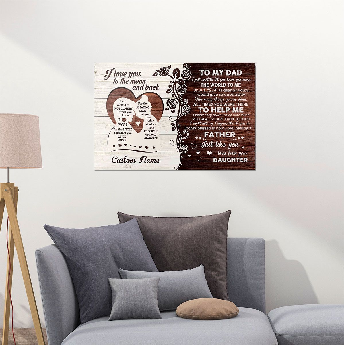 Gifts For Dad From Daughter I Love You To The Moon And Back Poster Meaningful Quotes Gifts Idea