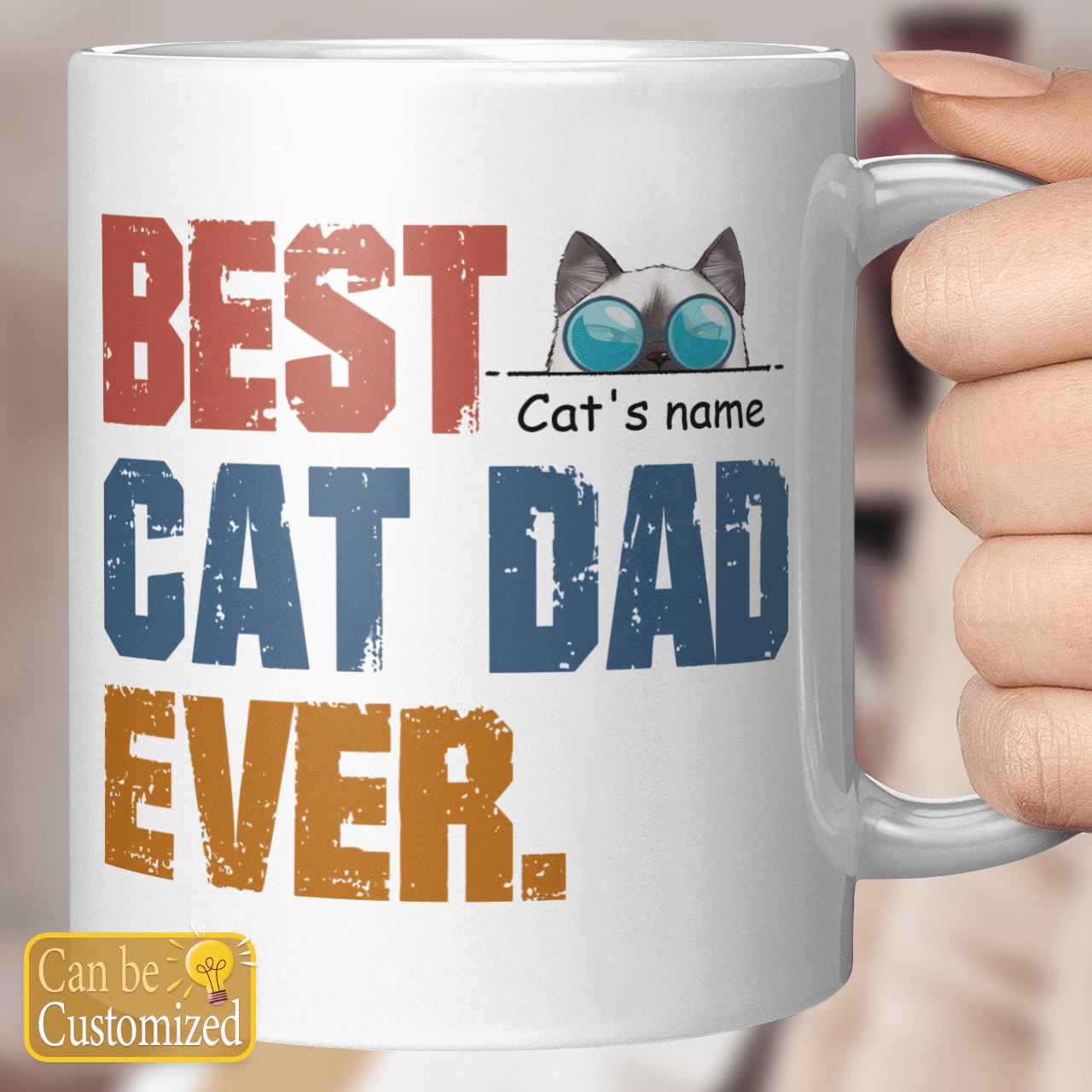 Gifts for Cat Dad Best Cat Dad Ever Custom Mug Funny Gift