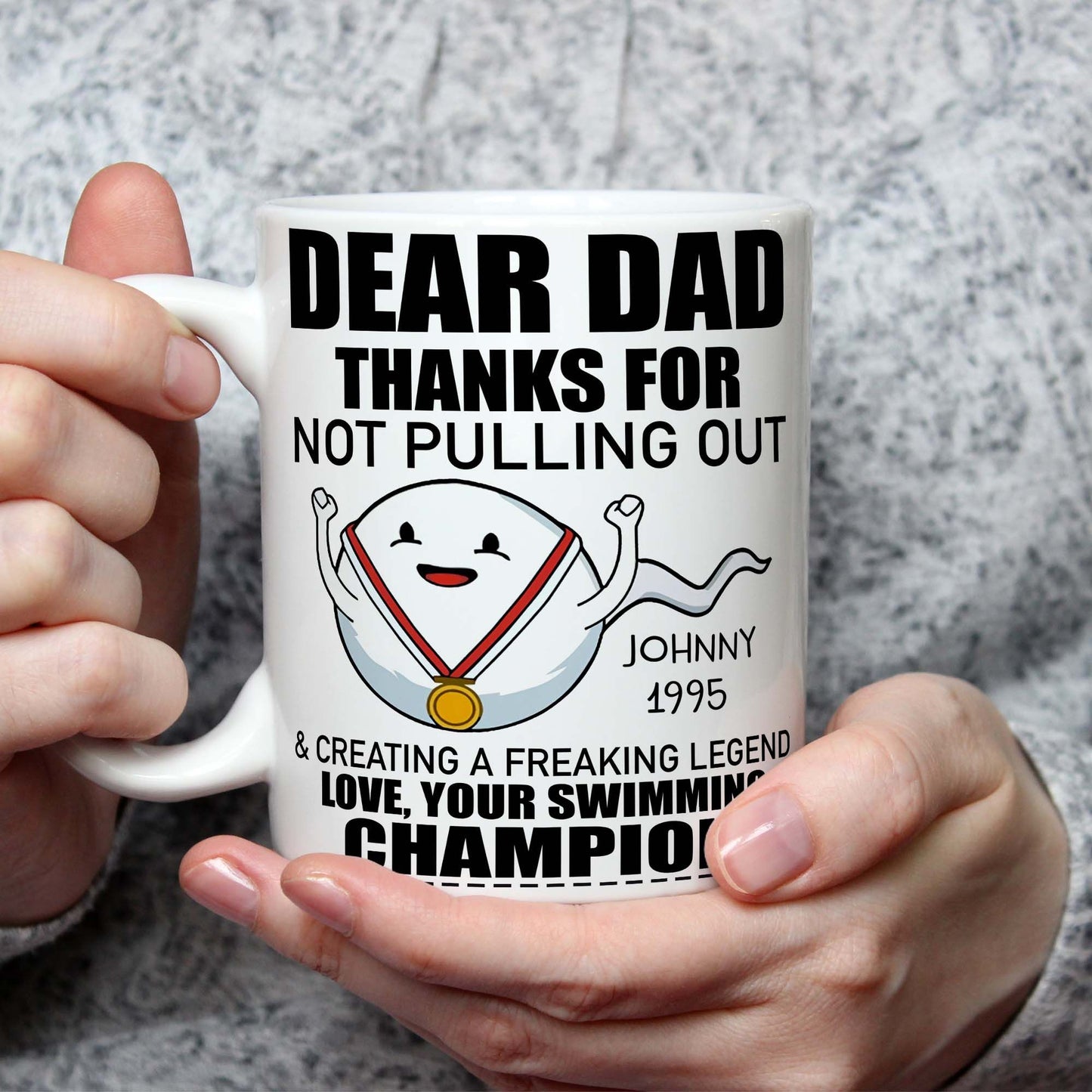 Funny Dad Gifts Thanks For Not Pulling Out Personalized Mug