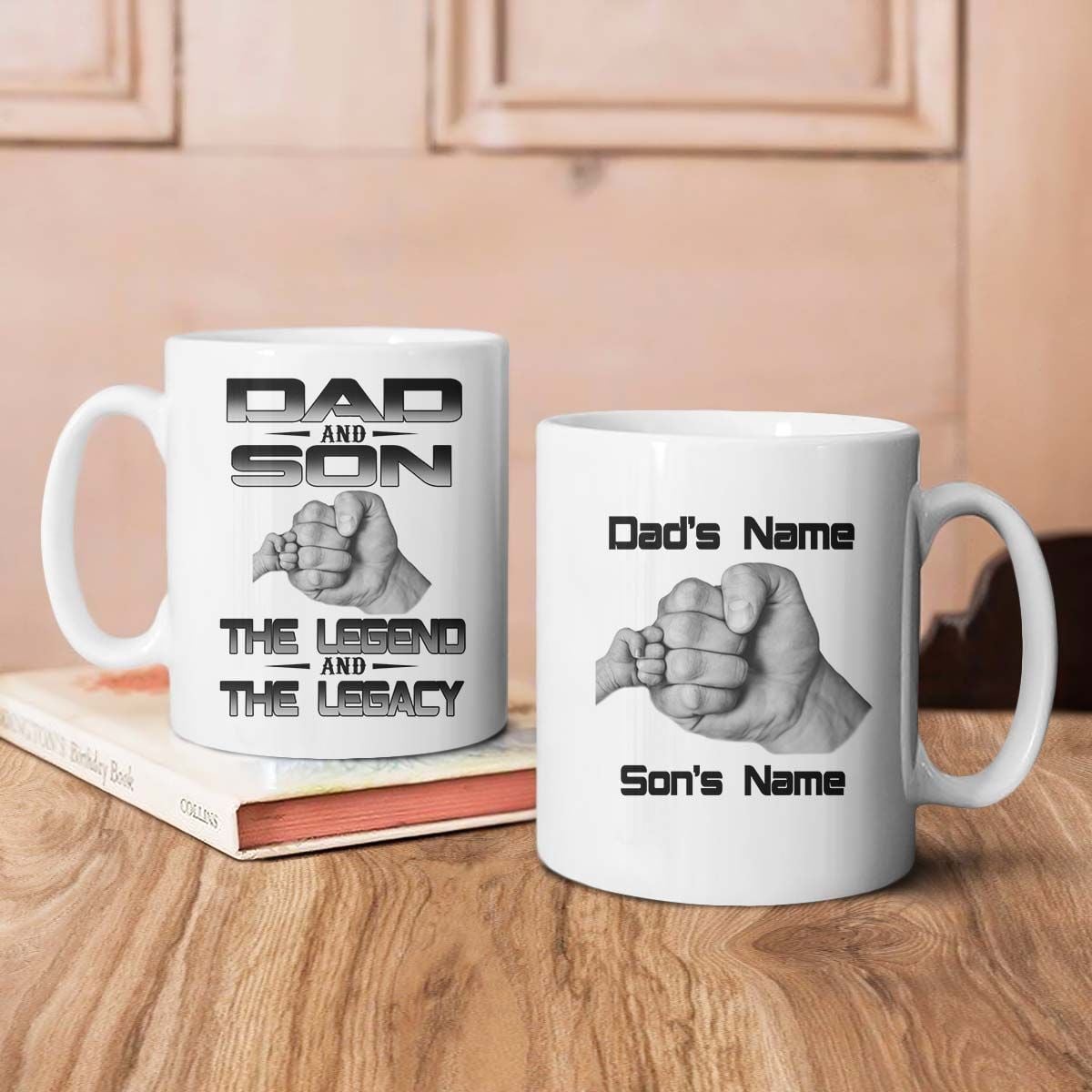 Gifts Dad And Son The Legend And The Legacy Custom Name Mug