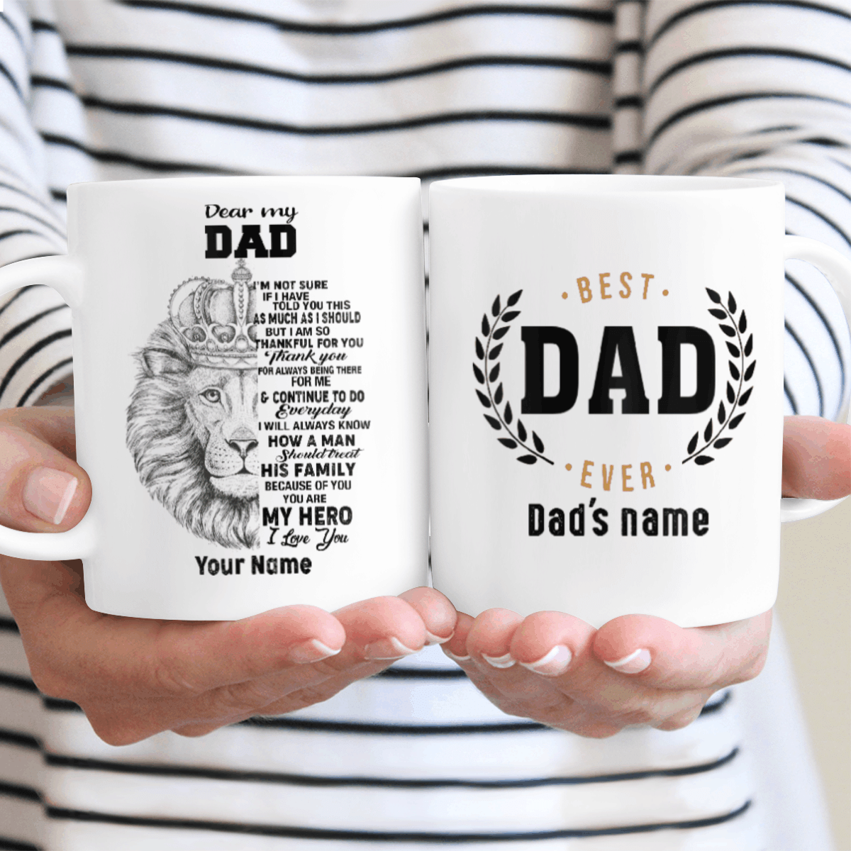 White Mug Gifts For Dad Dear My Dad Best Dad Ever