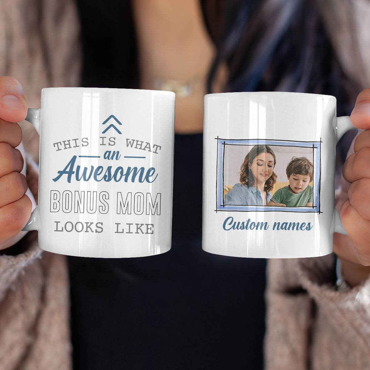 Personalized Gifts For Bonus Mom This Is An Awesome Bonus Mom Looks Like Custom Mug Gifts
