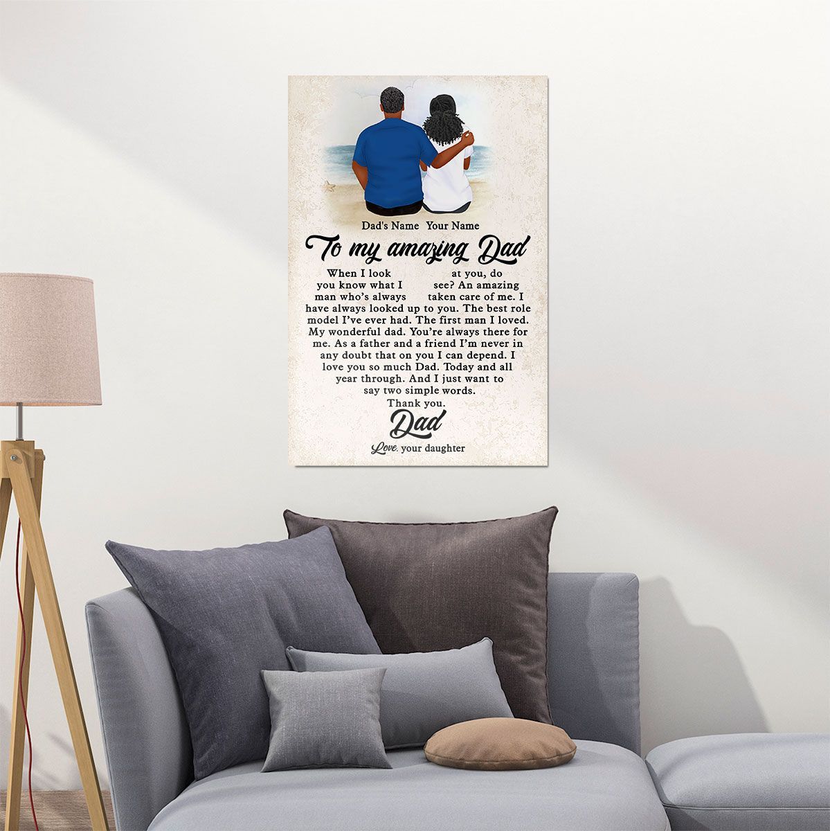 Personalized Poster To My Amazing Dad Meaningful Quotes Gifts From Daughter
