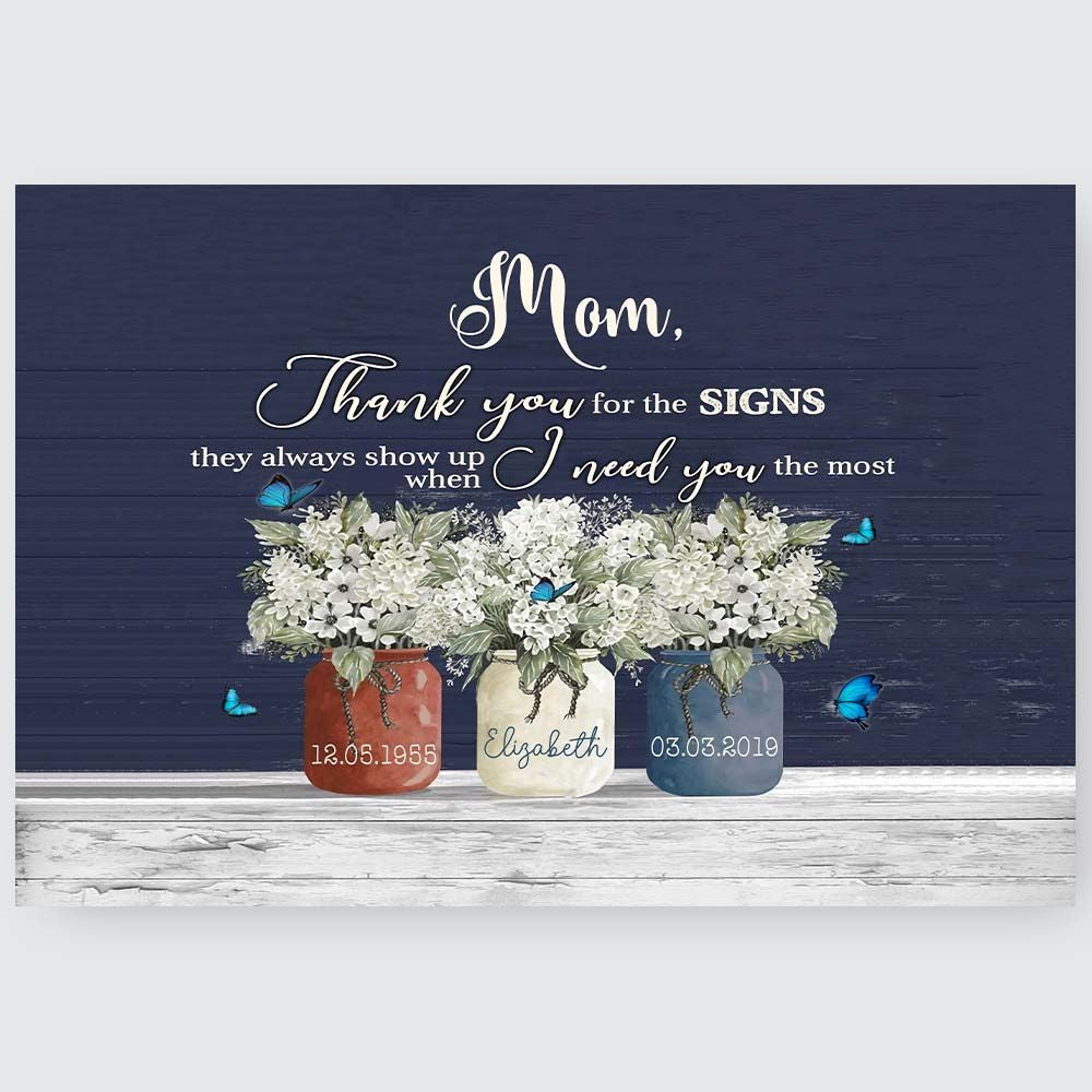 Personalized Wall Art In Loving Memory Thank You For The Signs Custom Name and Date
