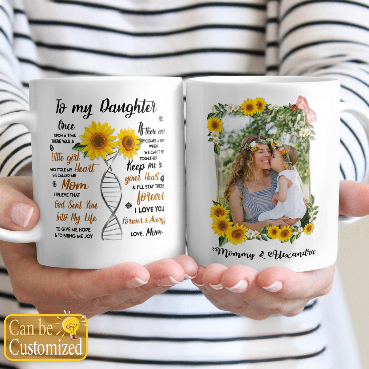 Gifts for Daughter Granddaughter Niece Personalized Mug With Meaningful Quote