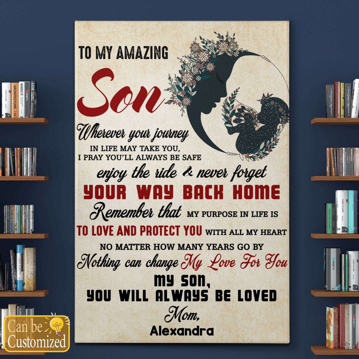 Custom Canvas Gifts For Mom Newborn Baby To Amazing Son or Daughter