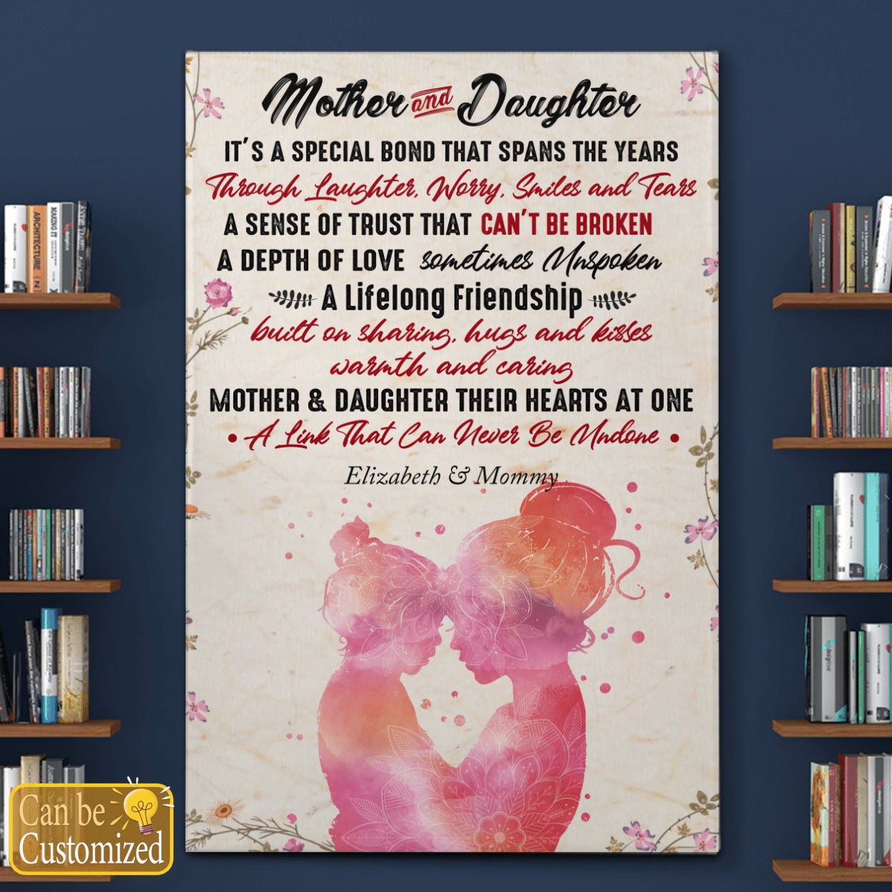 Personalized Canvas Mother and Daughter It's A Special Bond Xmas Gifts Idea