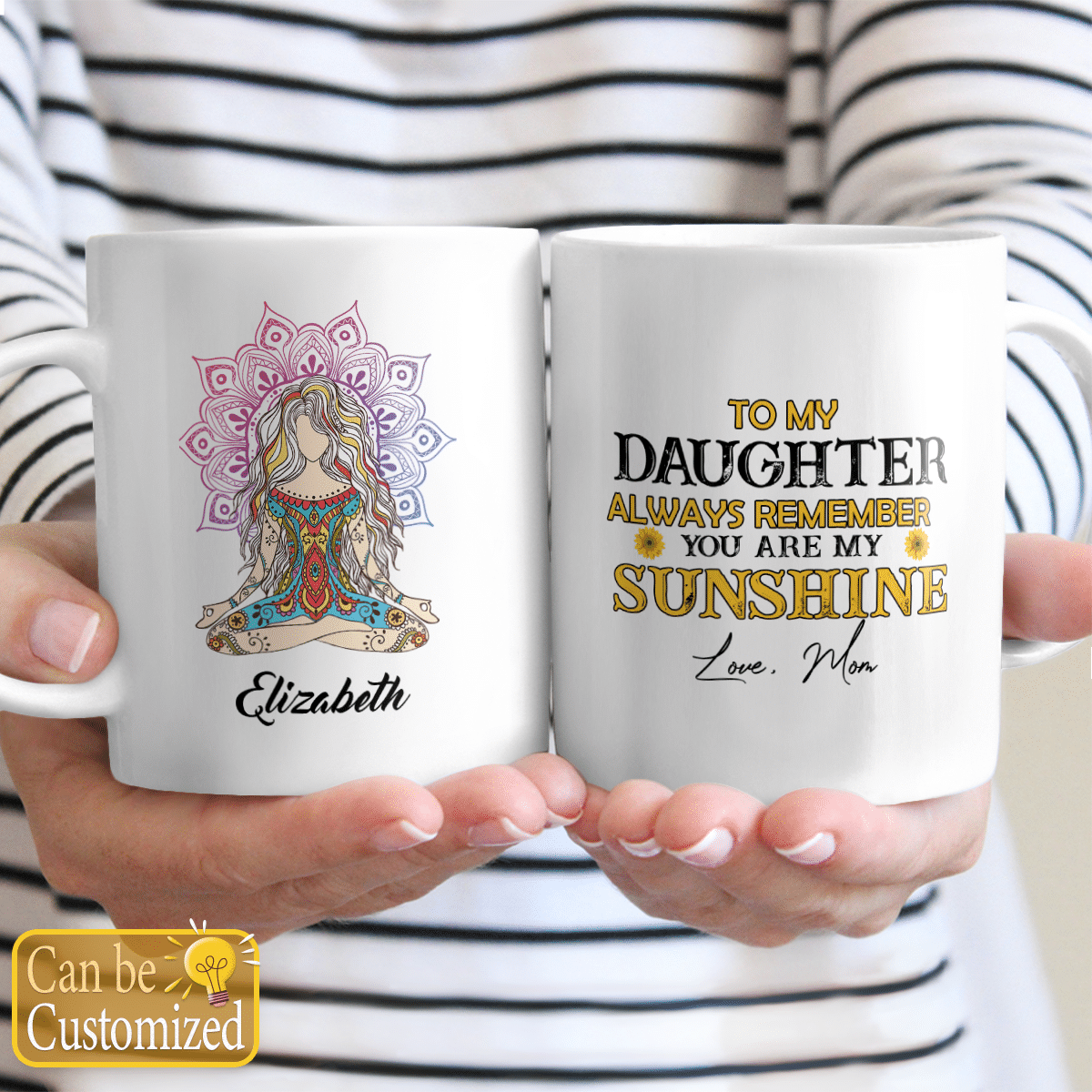 To My Daughter You Are my Sunshine Coffee Mug Custom Gifts for Daughter