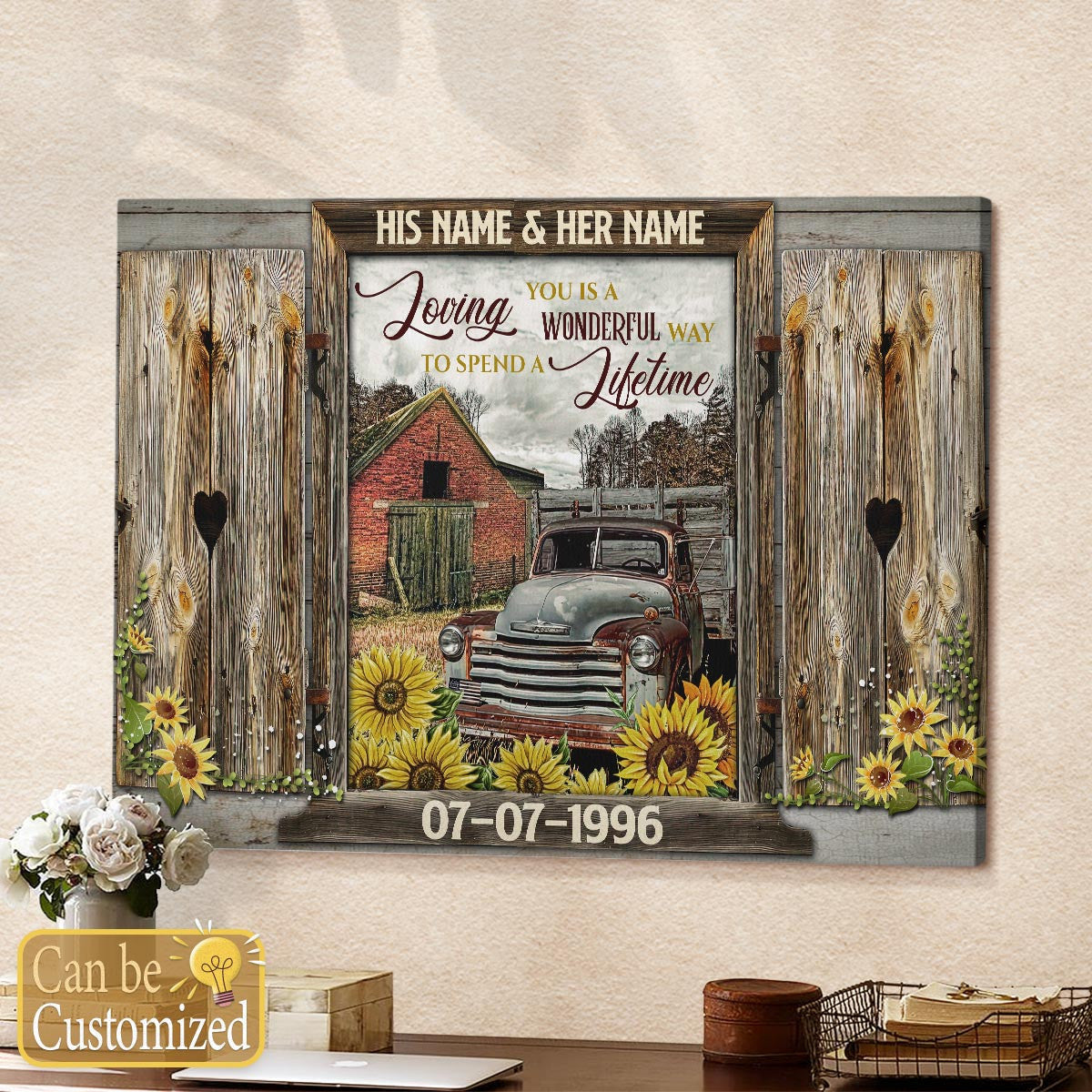 Personalized Anniversary Wedding Gifts Canvas Prints Wall Art Decor