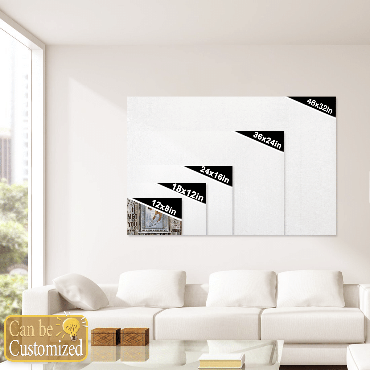 I Wish I Met You Sooner Personalized Canvas Wall Art Custom Photo Anniversary Gifts For Couple