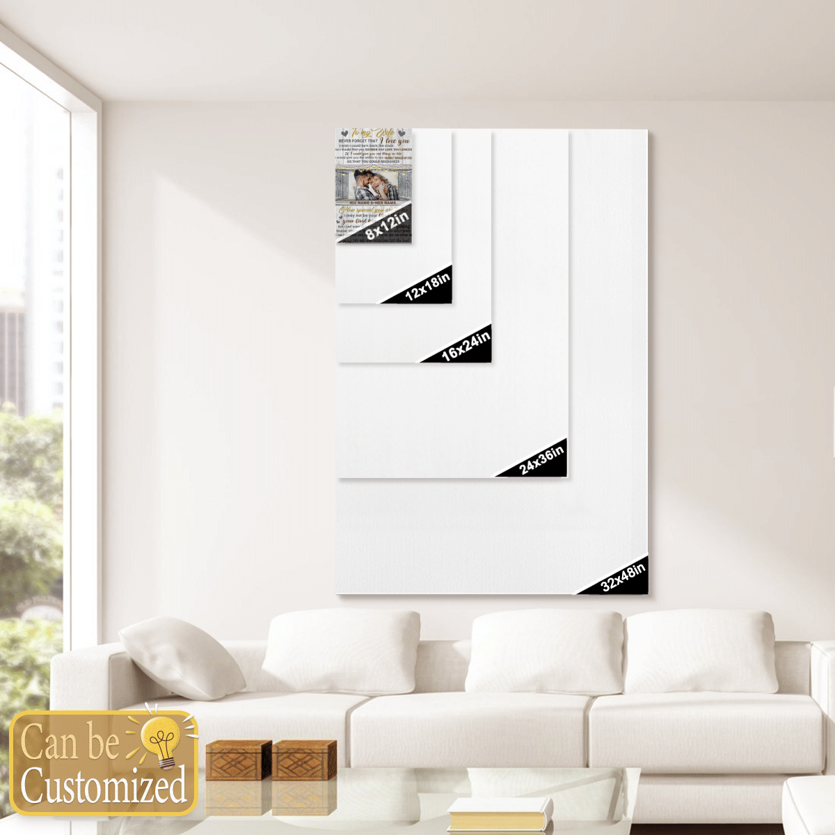 To My Wife Never Forget That Personalized Canvas Gifts For Husband & Wife