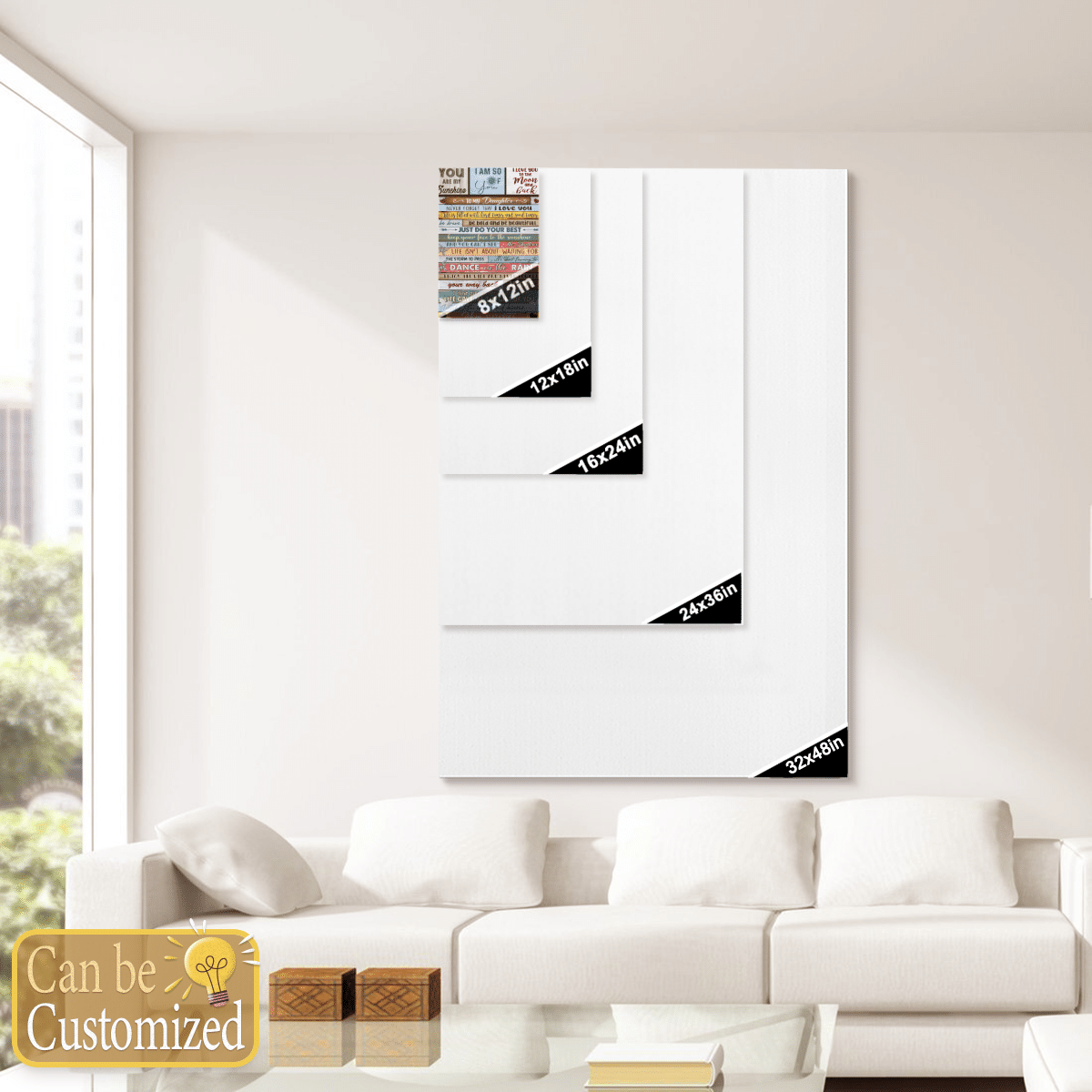 To My Daughter Personalized Canvas I Love You To The Moon And Back