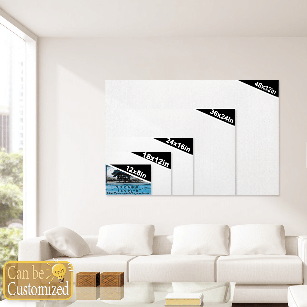 To Us You Are The World Personalized Canvas Gifts For Mom