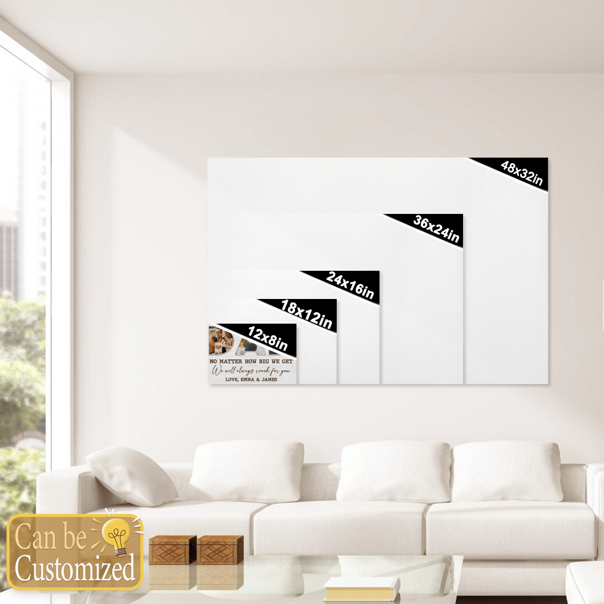 DAD Custom Photo Canvas Gifts For Father