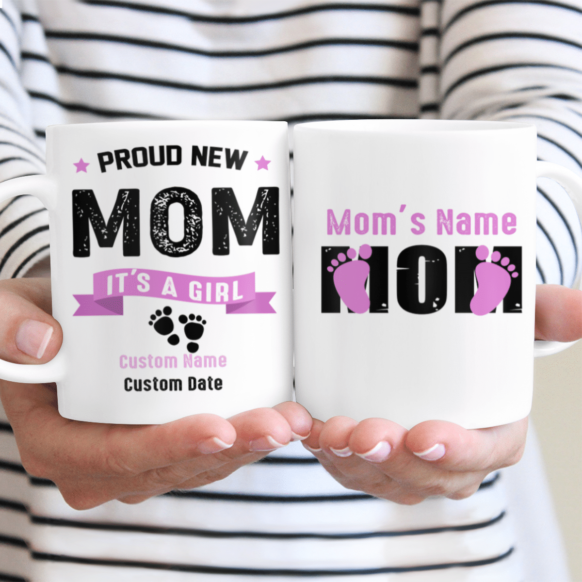 It's A Girl Proud New Mom Personalized Mug