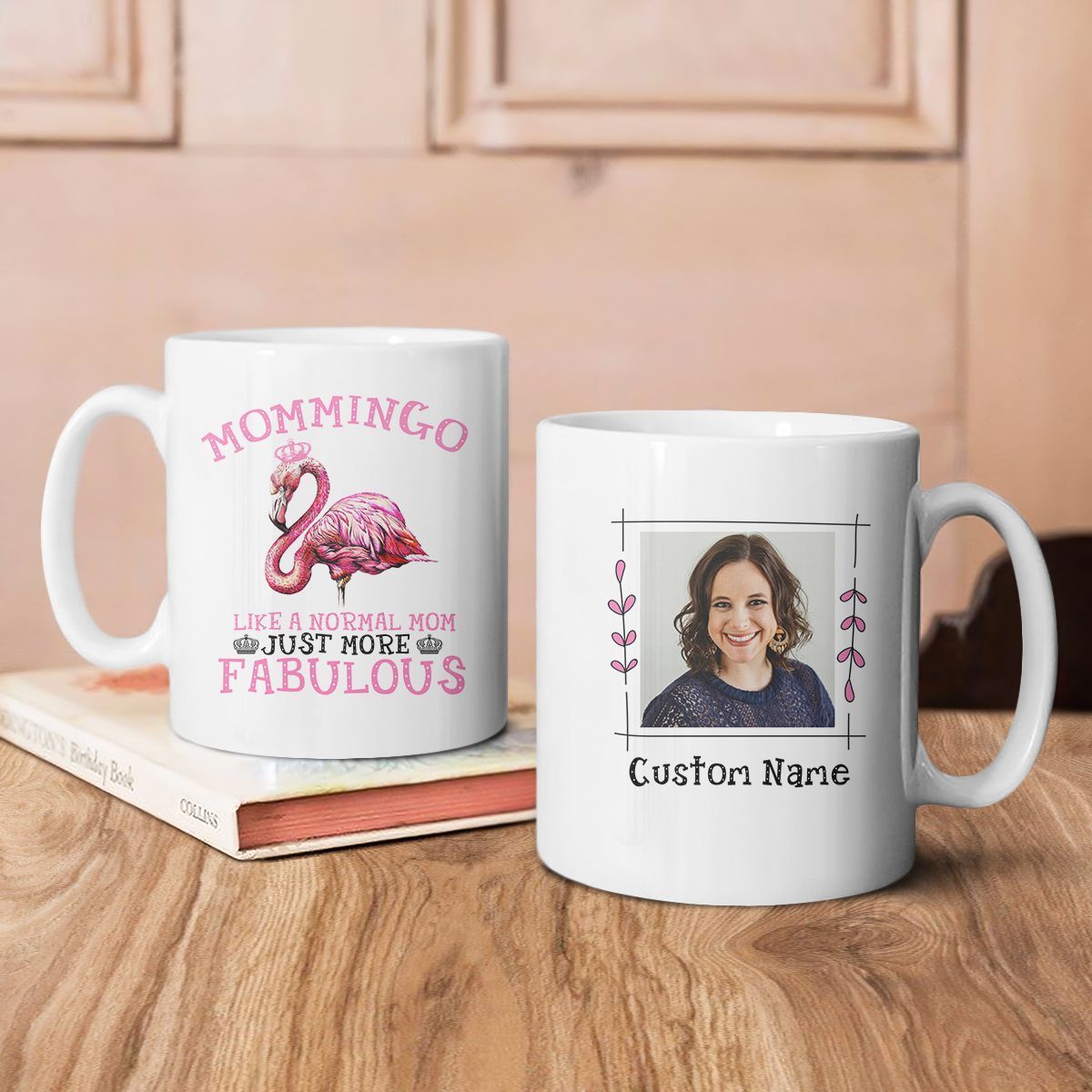 Personalized Gift For Mom Mommingo Mug With Flamingo Art