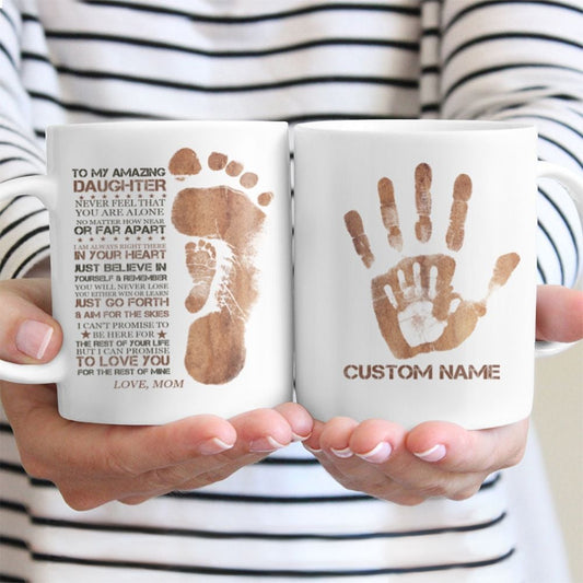 Gifts For Daughter White Mug From Mom With Meaningful Quote