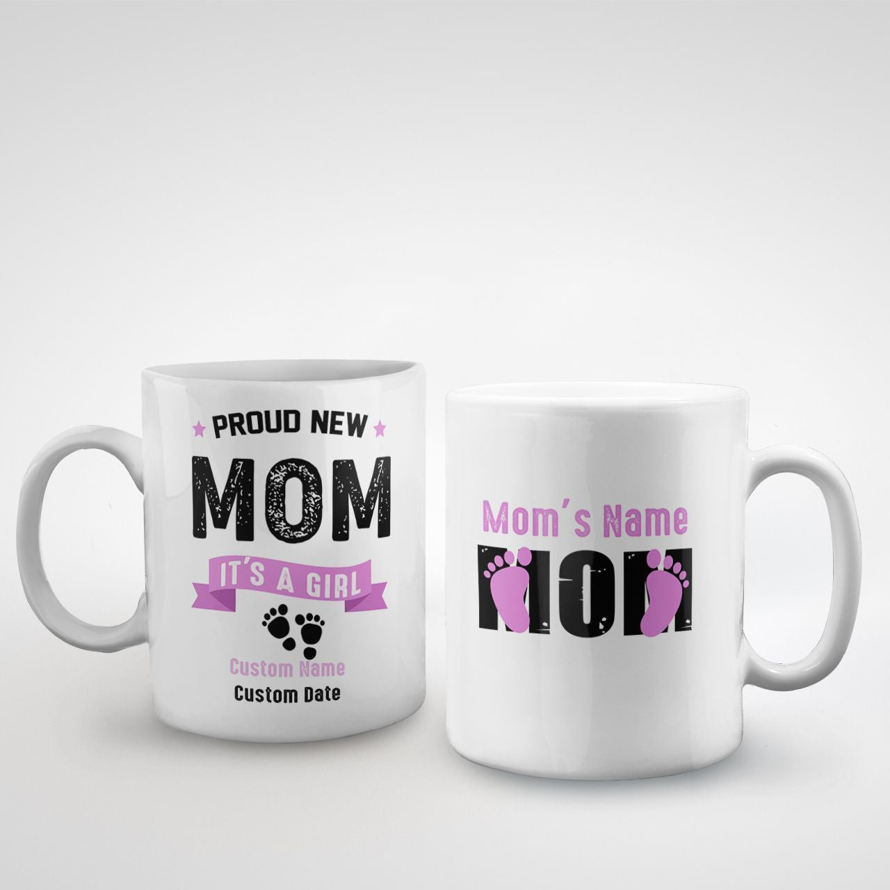 It's A Girl Proud New Mom Personalized Mug
