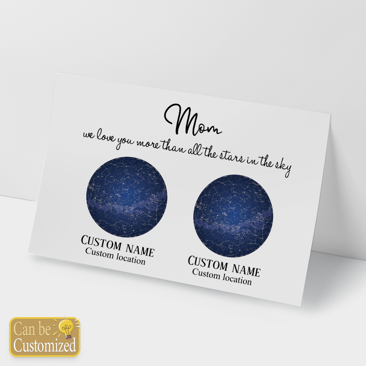 Gift For Mom 2 Constellation Maps We Love You More Than All The Stars
