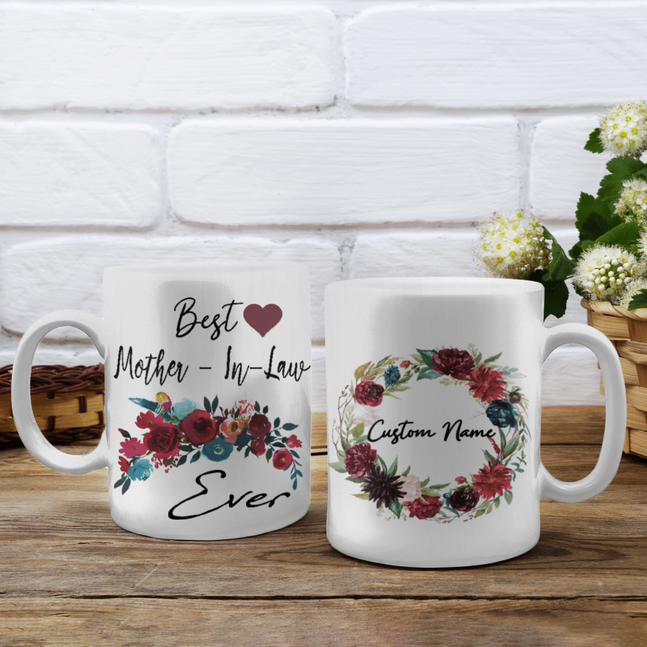 Best Mother In Law Custom Name Mug