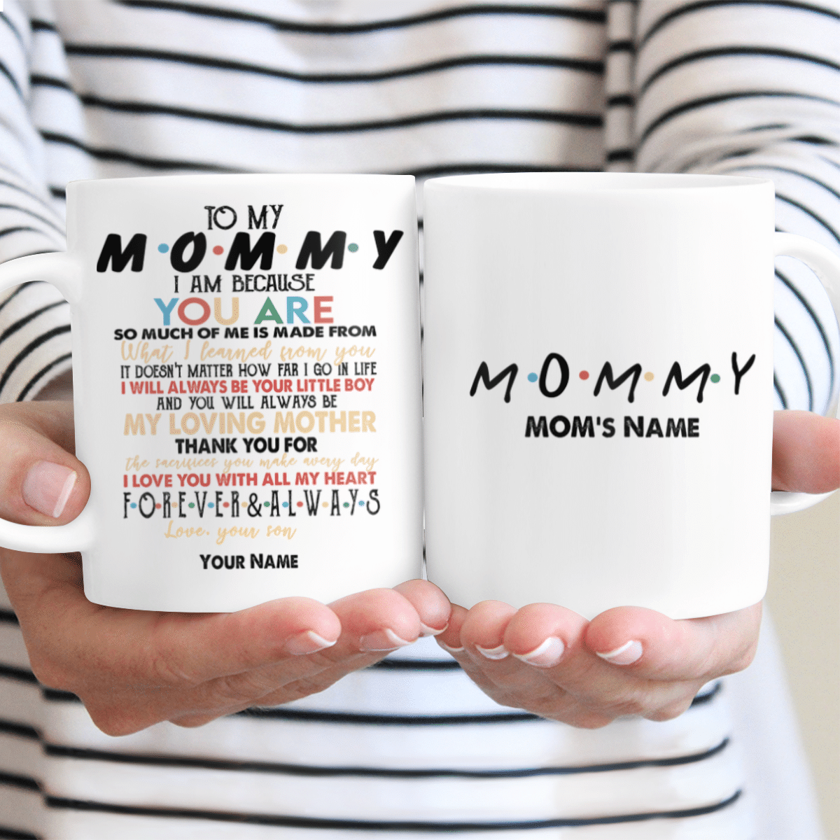 To My Mommy Custom Name Mug From Son FRIENDS Style