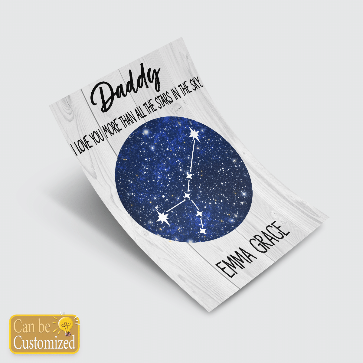 Personalized Wall Art Horoscope Birthday Gifts for Dad I Love You More Than All The Star