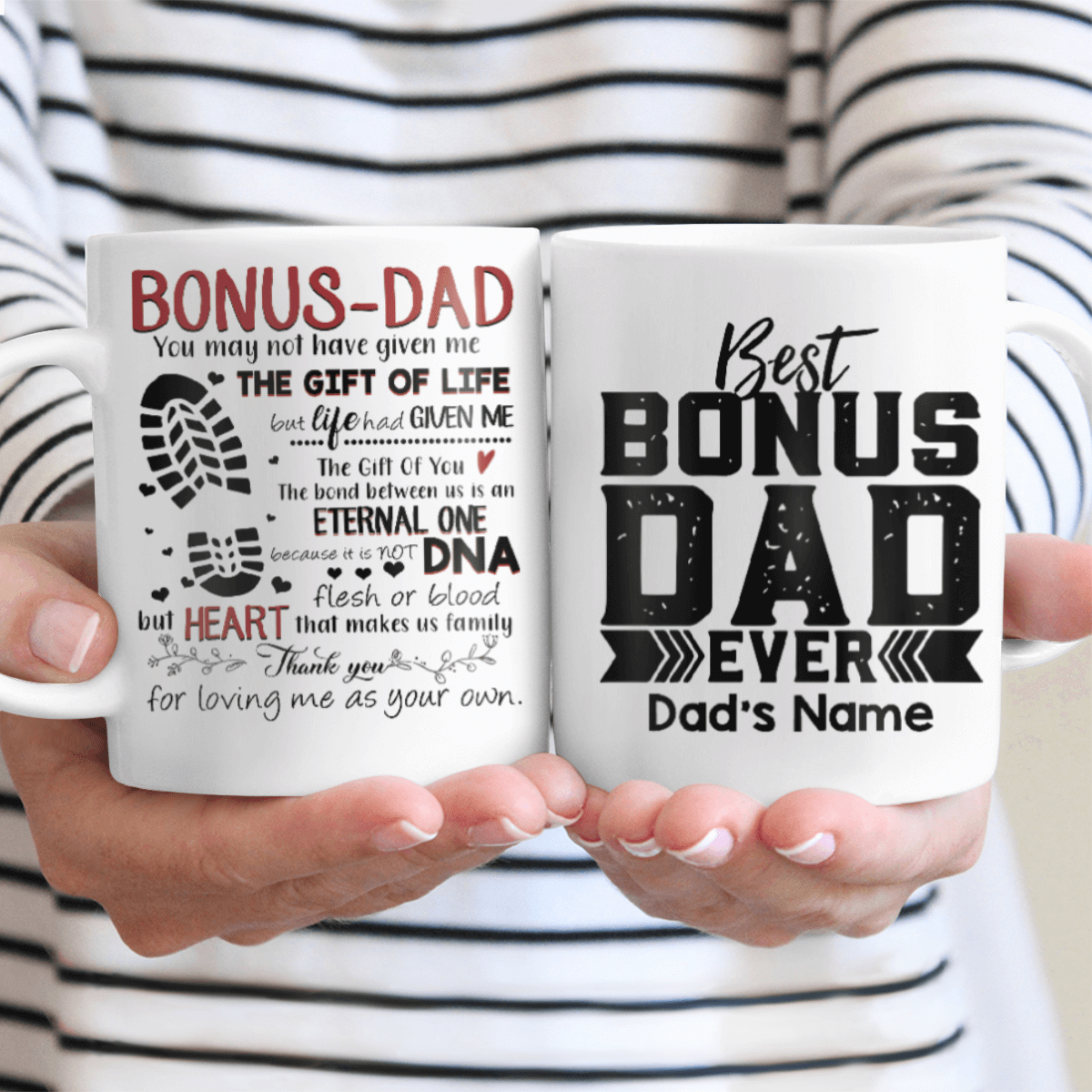 Bonus Dad Gifts Personalized Mug Best Bonus Dad Ever Meaningful Gifts
