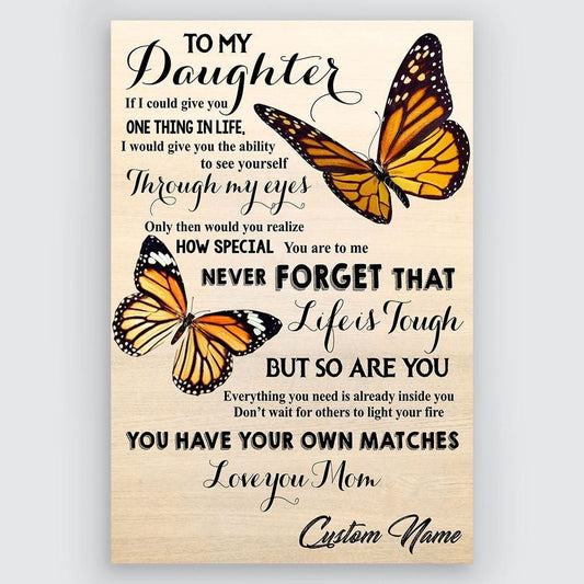 Gifts For Daughter From Mom To My Daughter Custom Name Meaningful Quotes Butterfly