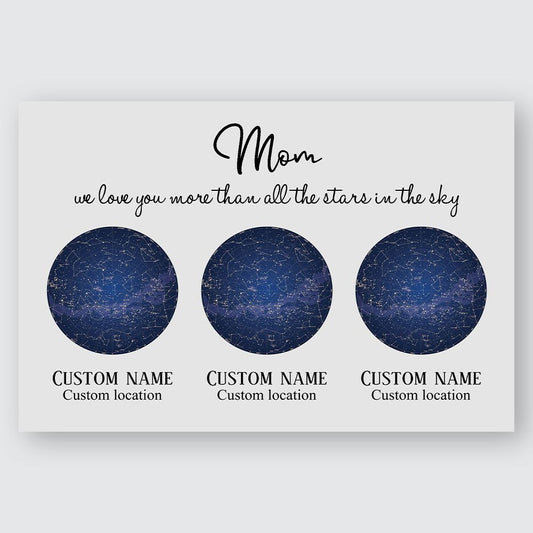Gifts For Mom 3 Constellation Maps We Love You More Than All The Stars