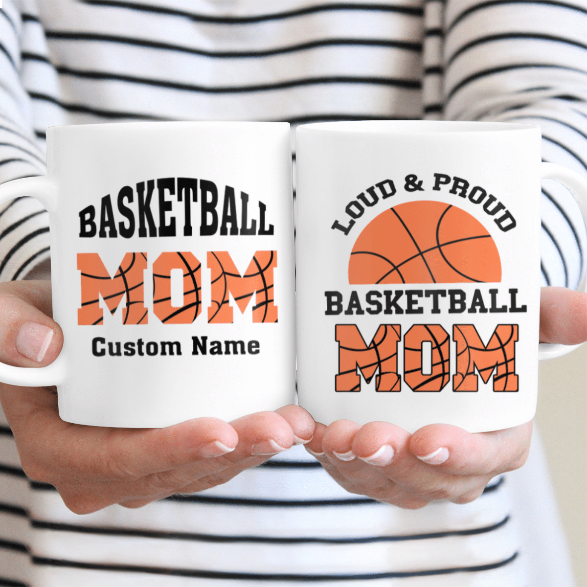 Loud And Proud Basketball Mom Custom Name Mug