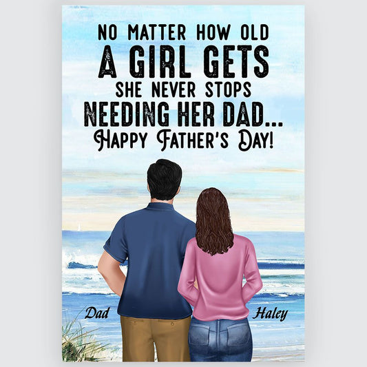 Gifts for Dad from Daughter Custom Poster Wall Art With Meaningful Quote