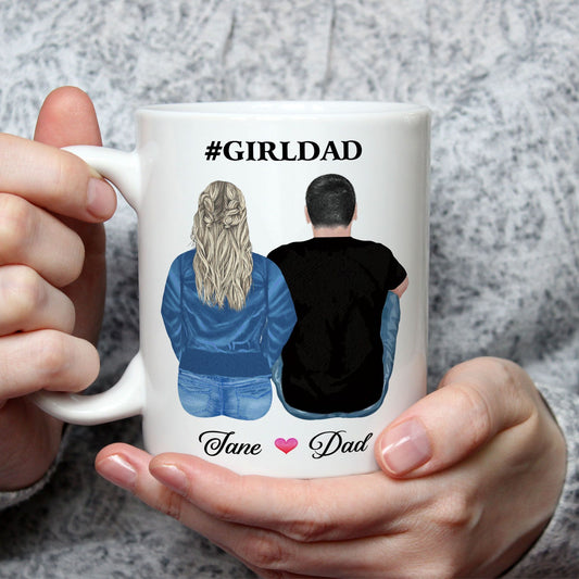 Gifts for Dad of Girl Personalized Girl Dad Mug from Daughter