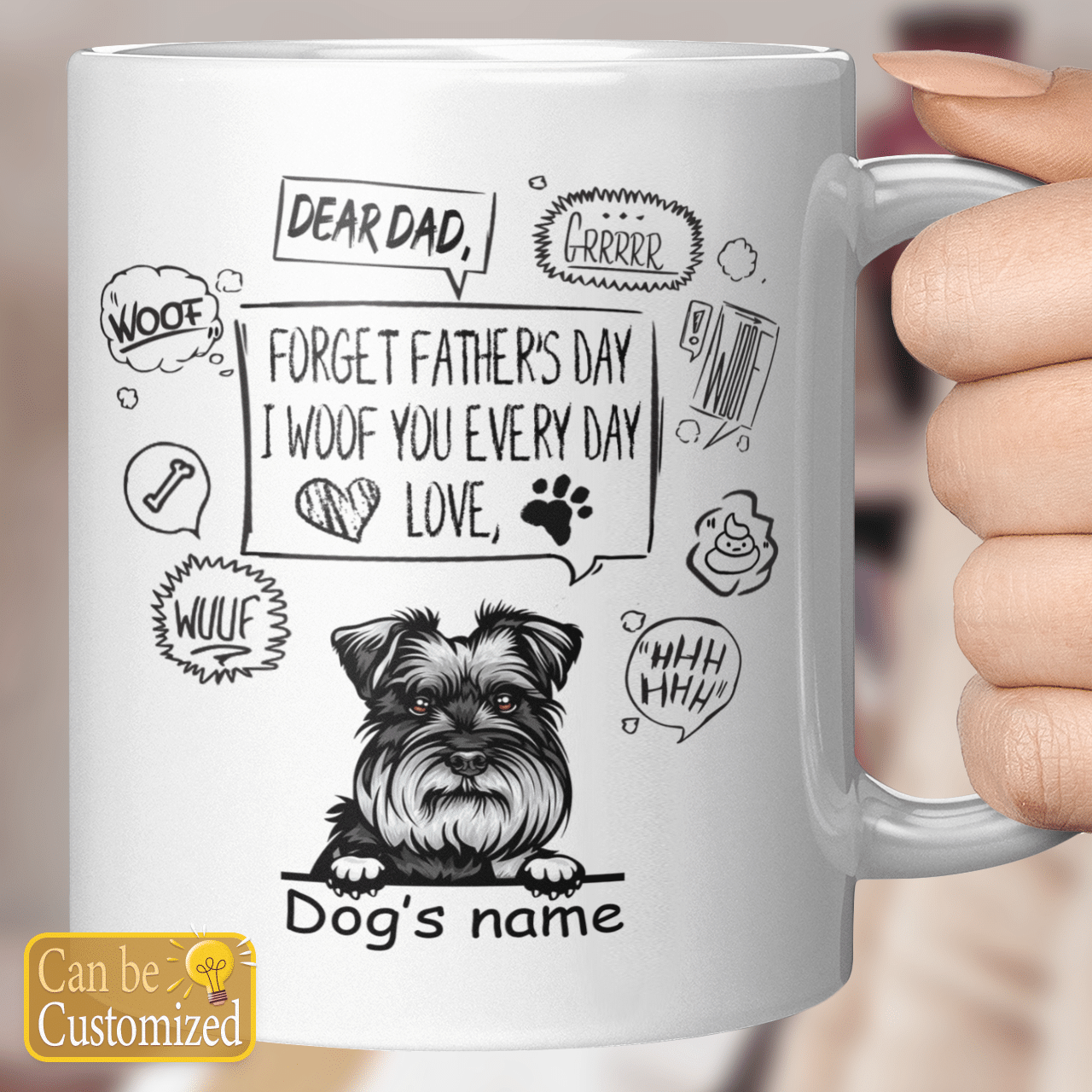 Gifts for Dog Dad Forget I Woof You Custom Mug Funny Gift