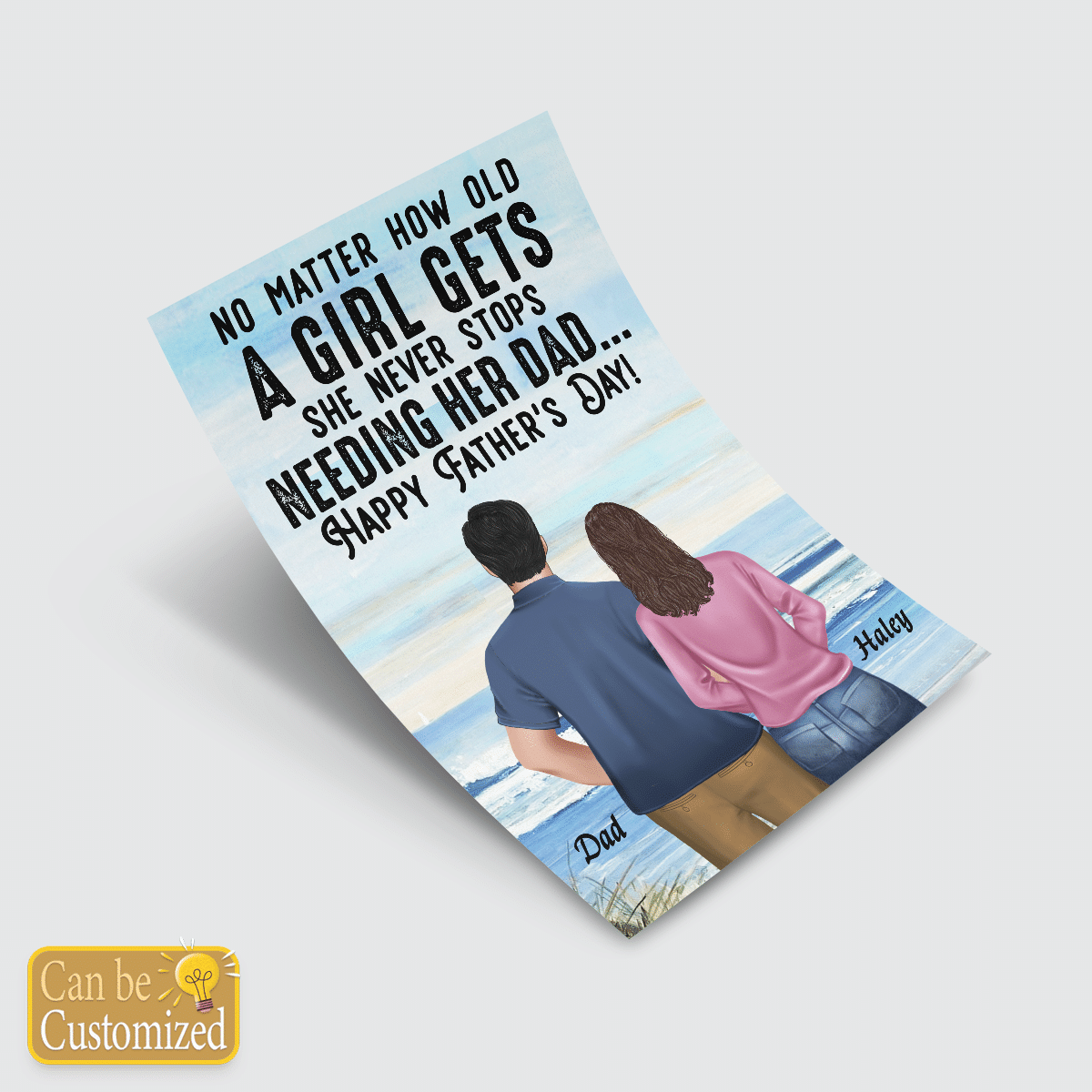 Gifts for Dad from Daughter No Matter How Old A Girl Gets Custom Wall Art