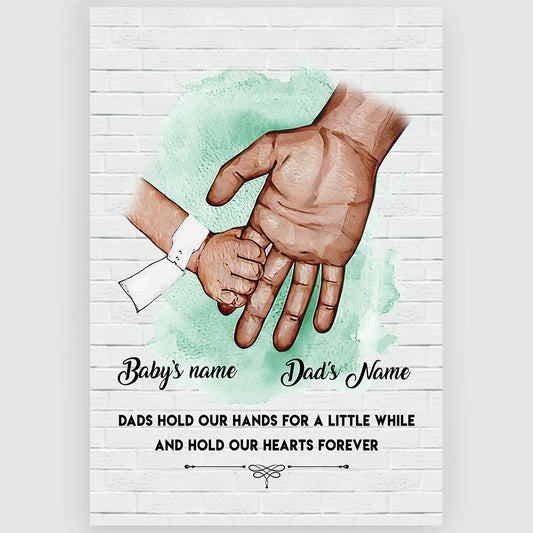 Gifts for New Dad Custom Wall Art Gift With Meaningful Quote