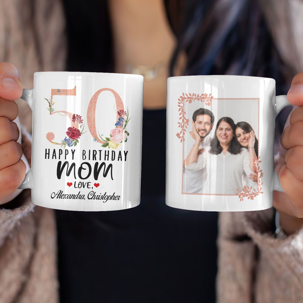 Personalized Mug Happy Birthday Gifts Idea Custom Photo and Name Age