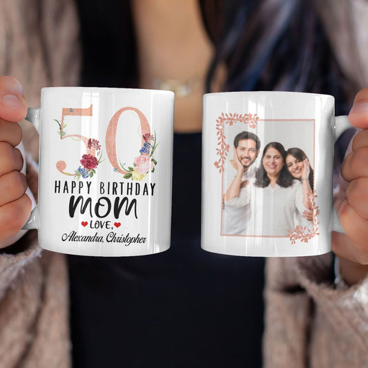 Personalized Mug Happy Birthday Gifts Idea Custom Photo and Name Age