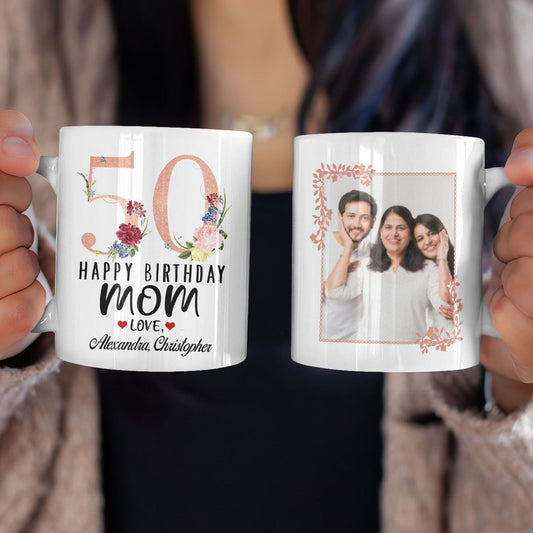 Personalized Mug Happy Birthday Gifts Idea Custom Photo and Name Age