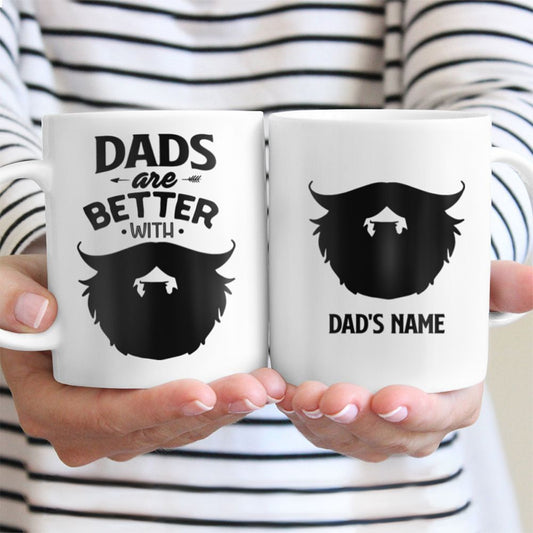 Personalized Gifts Dads Are Better With Beard Mug