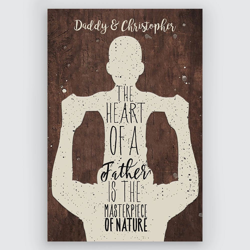 Dad Gifts Dad and Son Wall Art with Meaningful Quote Personalized