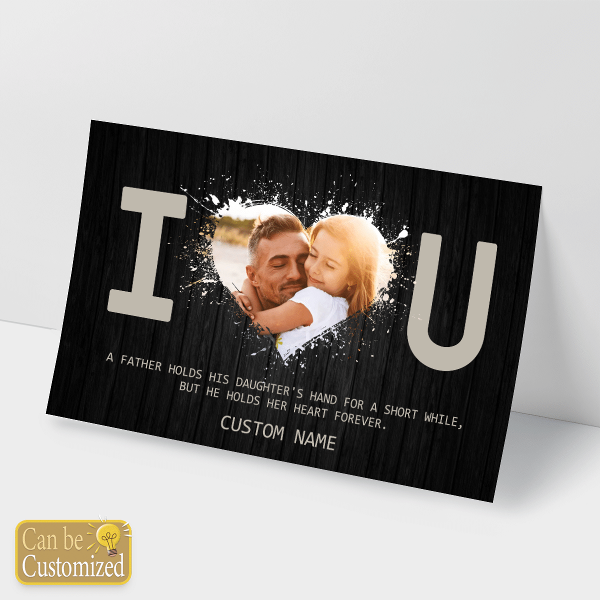 Gifts for Dad from Daughter Custom Photo Wall Art I Love You