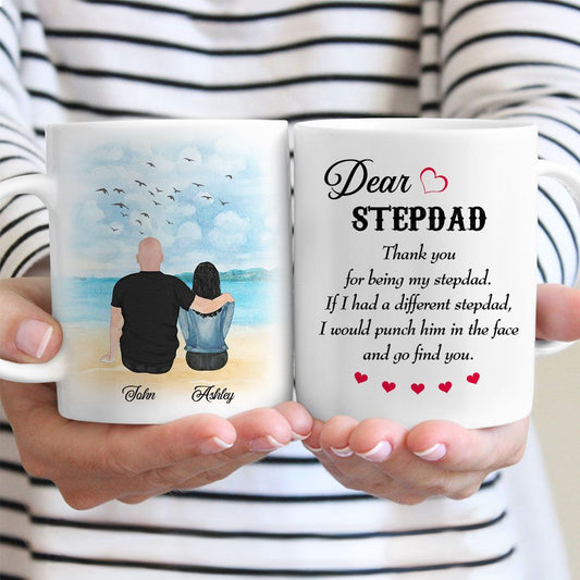 Gifts for Stepdad from stepdaughter If I Had A Different Stepdad Custom Mug