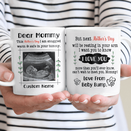 Personalized Gifts For New Mom Pregnant I Am Snuggled In Your Tummy Mug