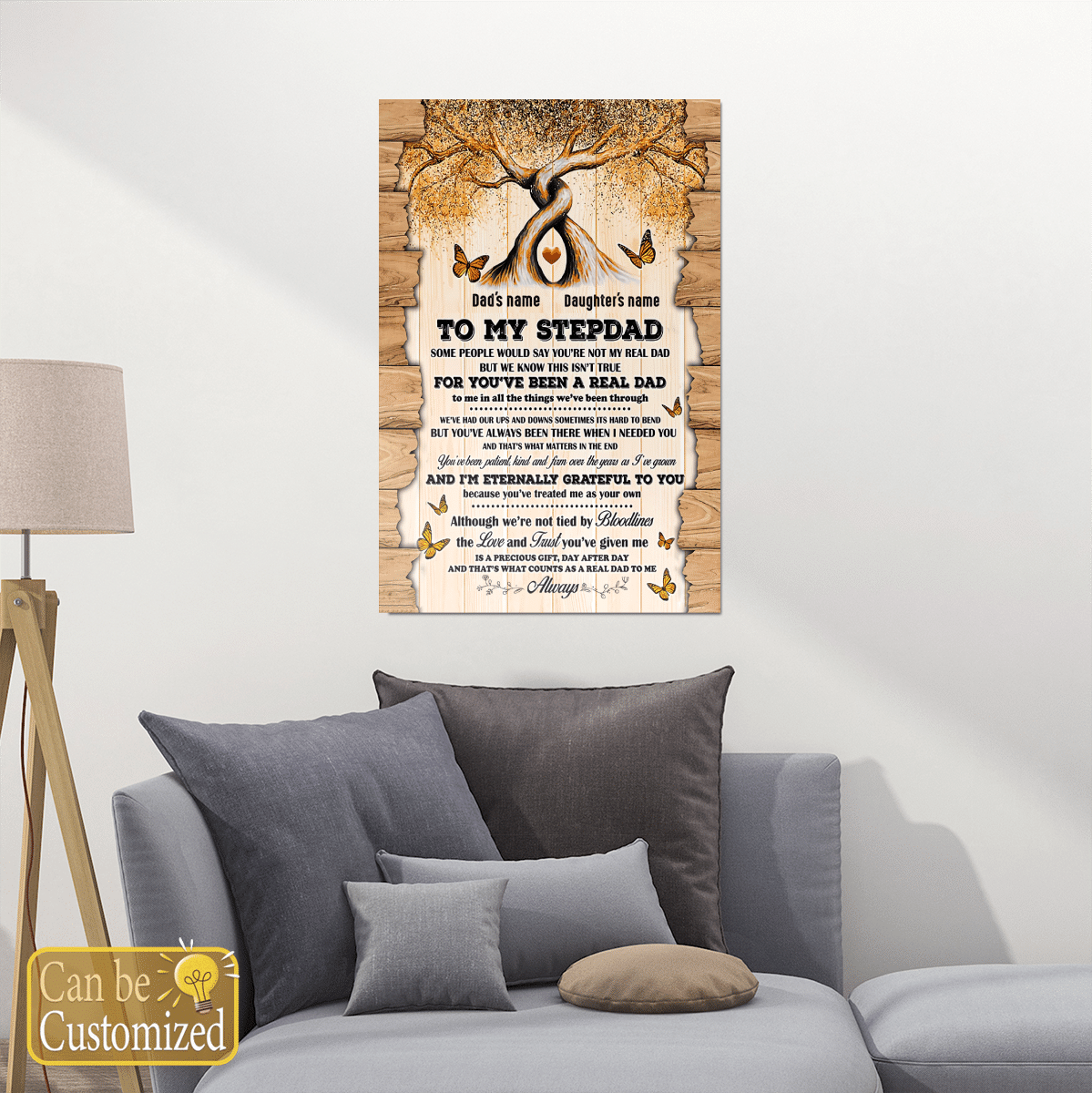 Gifts for Bonus Dad To My Stepdad Meaningful Quotes Personalized Gifts Idea