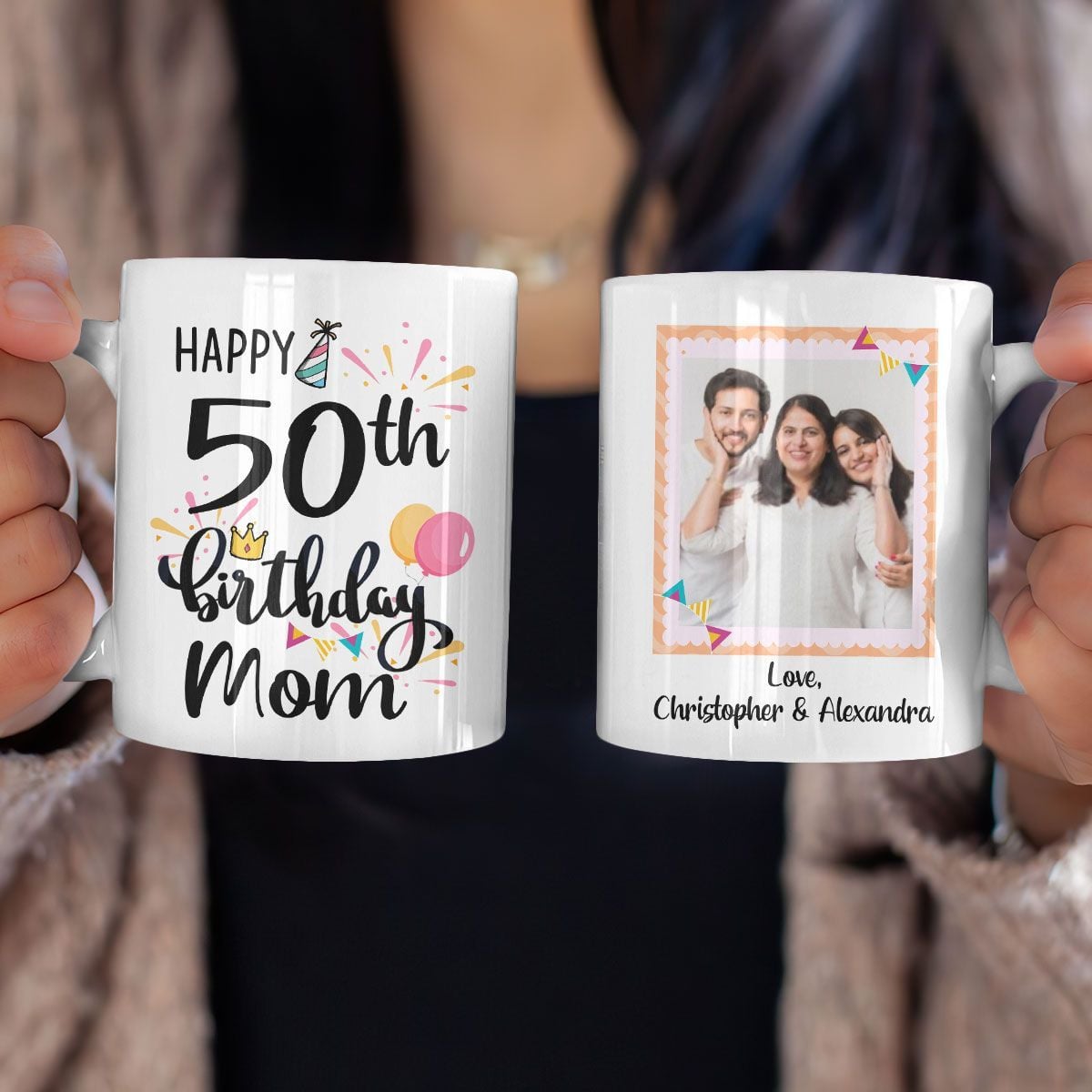 Personalized Mug Happy Birthday Gifts Custom Photo Name and Age