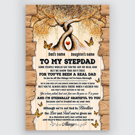 Gifts for Bonus Dad To My Stepdad Meaningful Quotes Personalized Gifts Idea