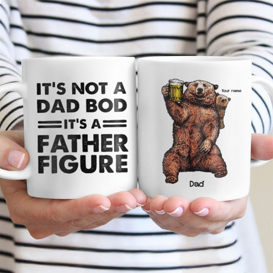 Dad Gifts It's Not A Dad Bod Mug Bear Dad of 1 Kid Funny Personalized Gifts